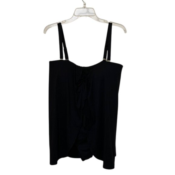 Lauren Ralph Lauren Black Fly Away One Piece Swimsuit Womens Size 18W Vacation - Picture 2 of 14